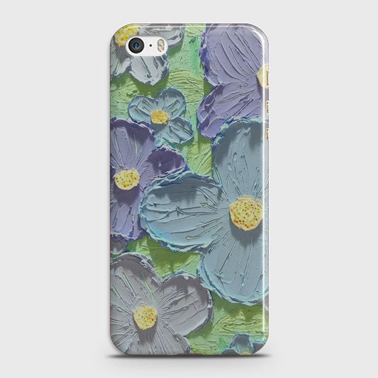 iPhone 5 Cover - Floral Series - Design 1 - Purple & Aqua - Matte Finish - Snap On Hard Case with LifeTime Colors Guarantee