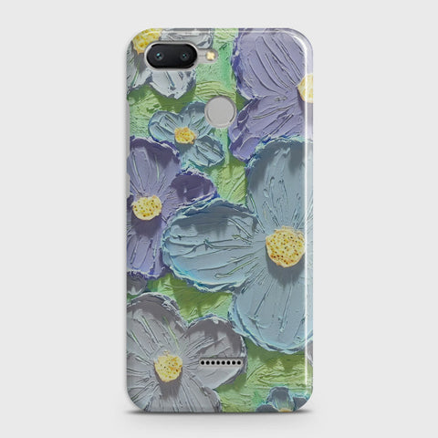 Xiaomi Redmi 6 Cover - Floral Series - Design 1 - Purple & Aqua - Matte Finish - Snap On Hard Case with LifeTime Colors Guarantee