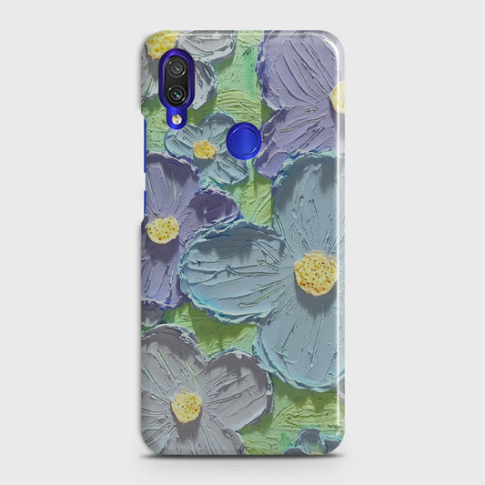 Xiaomi Redmi Note 7 Cover - Floral Series - Design 1 - Purple & Aqua - Matte Finish - Snap On Hard Case with LifeTime Colors Guarantee