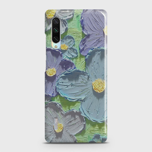 Xiaomi Mi A3 Cover - Floral Series - Design 1 - Purple & Aqua - Matte Finish - Snap On Hard Case with LifeTime Colors Guarantee