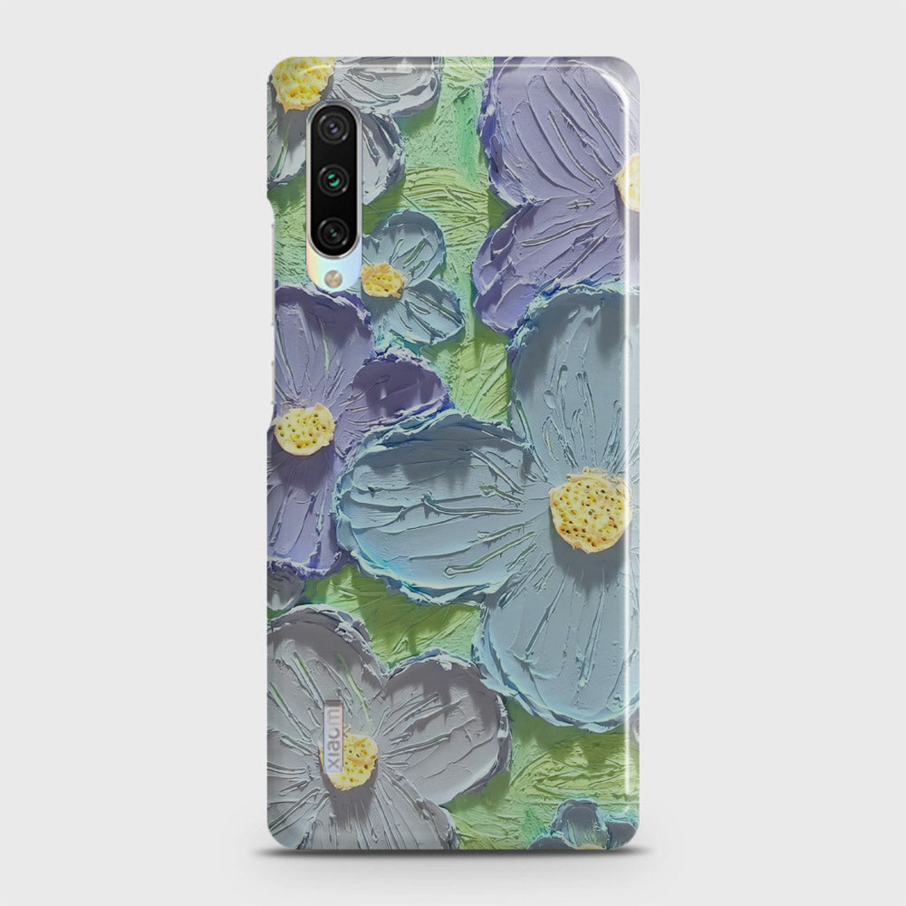 Xiaomi Mi CC9 Cover - Floral Series - Design 1 - Purple & Aqua - Matte Finish - Snap On Hard Case with LifeTime Colors Guarantee