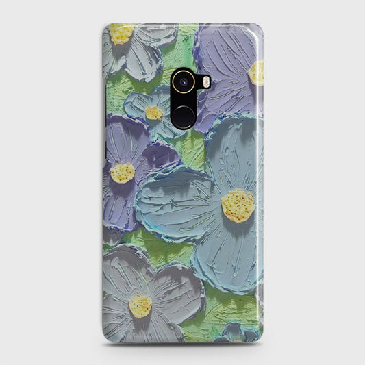 Xiaomi Mi Mix 2 Cover - Floral Series - Design 1 - Purple & Aqua - Matte Finish - Snap On Hard Case with LifeTime Colors Guarantee