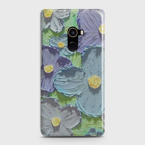 Xiaomi Mi Mix 2 Cover - Floral Series - Design 1 - Purple & Aqua - Matte Finish - Snap On Hard Case with LifeTime Colors Guarantee