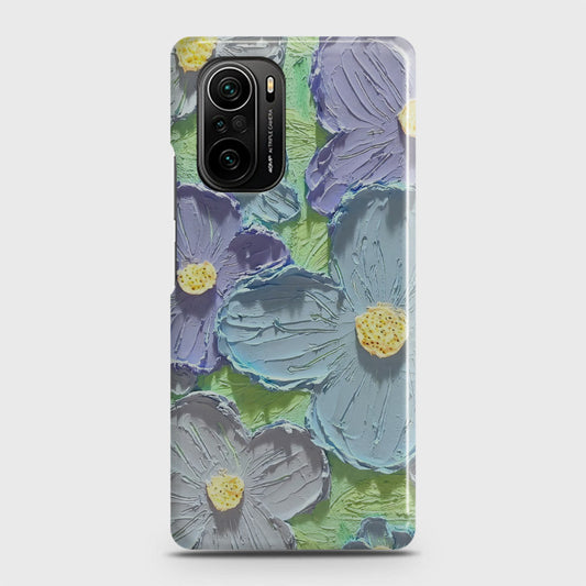 Xiaomi Mi 11X Cover - Floral Series - Design 1 - Purple & Aqua - Matte Finish - Snap On Hard Case with LifeTime Colors Guarantee