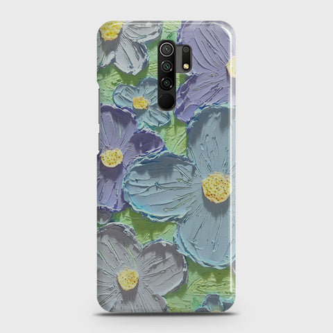 Xiaomi Poco M2 Cover - Floral Series - Design 1 - Purple & Aqua - Matte Finish - Snap On Hard Case with LifeTime Colors Guarantee