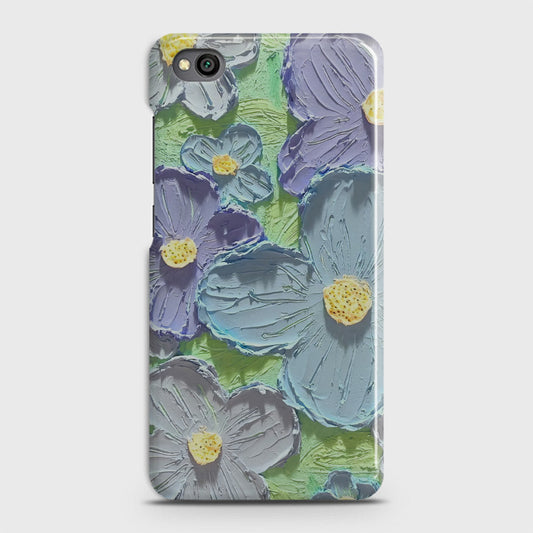 Xiaomi Redmi Go Cover - Floral Series - Design 1 - Purple & Aqua - Matte Finish - Snap On Hard Case with LifeTime Colors Guarantee