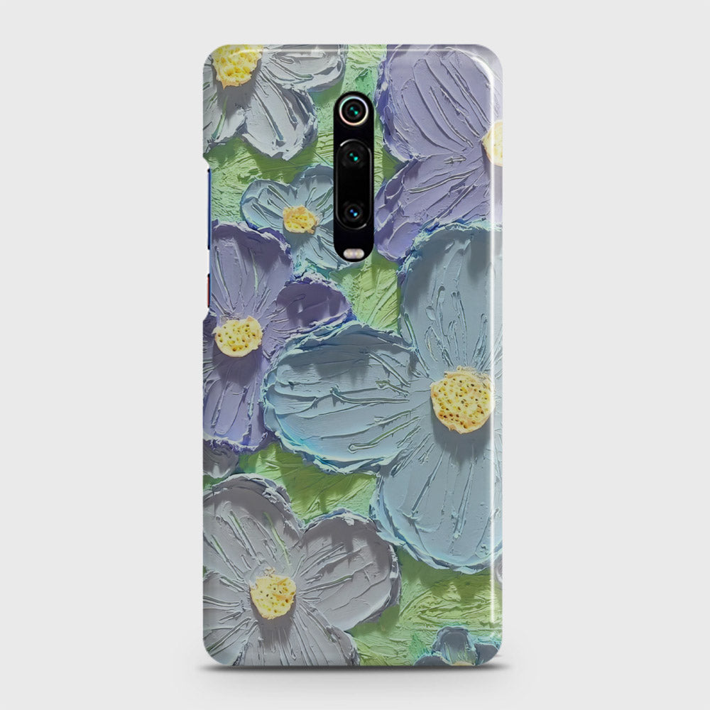 Xiaomi Redmi K20 Cover - Floral Series - Design 1 - Purple & Aqua - Matte Finish - Snap On Hard Case with LifeTime Colors Guarantee