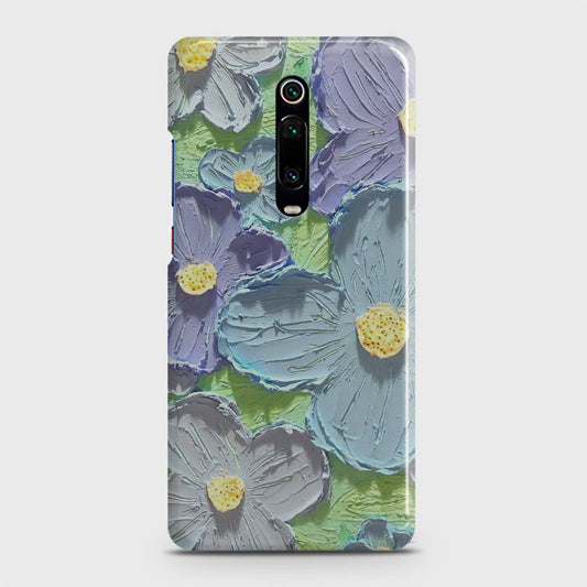 Xiaomi Mi 9T Pro Cover - Floral Series - Design 1 - Purple & Aqua - Matte Finish - Snap On Hard Case with LifeTime Colors Guarantee