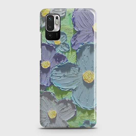 Xiaomi Redmi Note 10 5G Cover - Floral Series - Design 1 - Purple & Aqua - Matte Finish - Snap On Hard Case with LifeTime Colors Guarantee