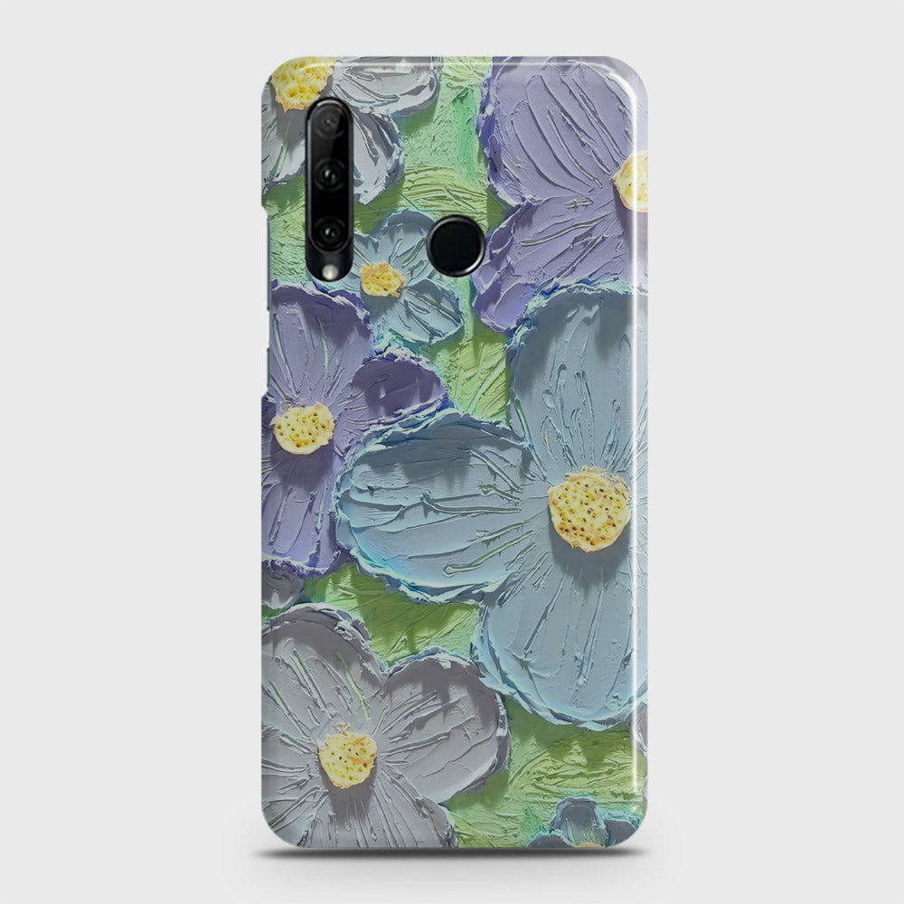 Honor 20 lite Cover - Floral Series - Design 1 - Purple & Aqua - Matte Finish - Snap On Hard Case with LifeTime Colors Guarantee