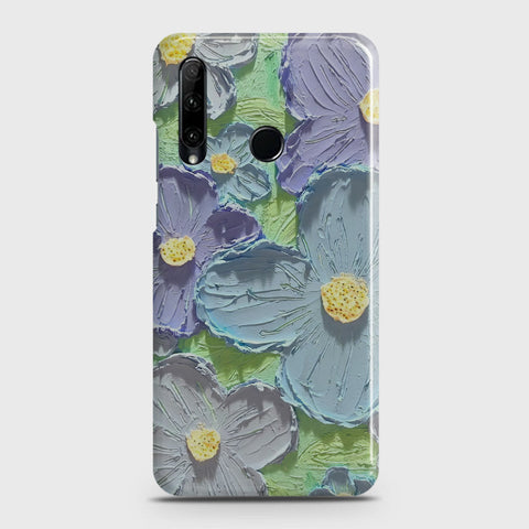 Honor 20 lite Cover - Floral Series - Design 1 - Purple & Aqua - Matte Finish - Snap On Hard Case with LifeTime Colors Guarantee