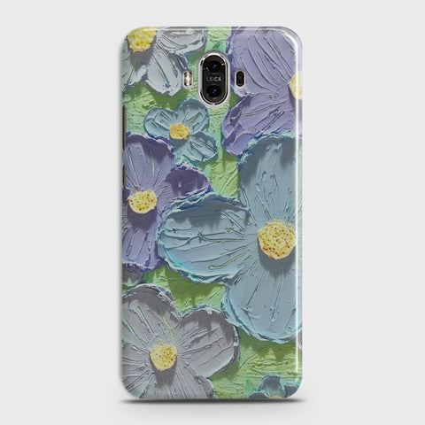 Huawei Mate 10 Cover - Floral Series - Design 1 - Purple & Aqua - Matte Finish - Snap On Hard Case with LifeTime Colors Guarantee