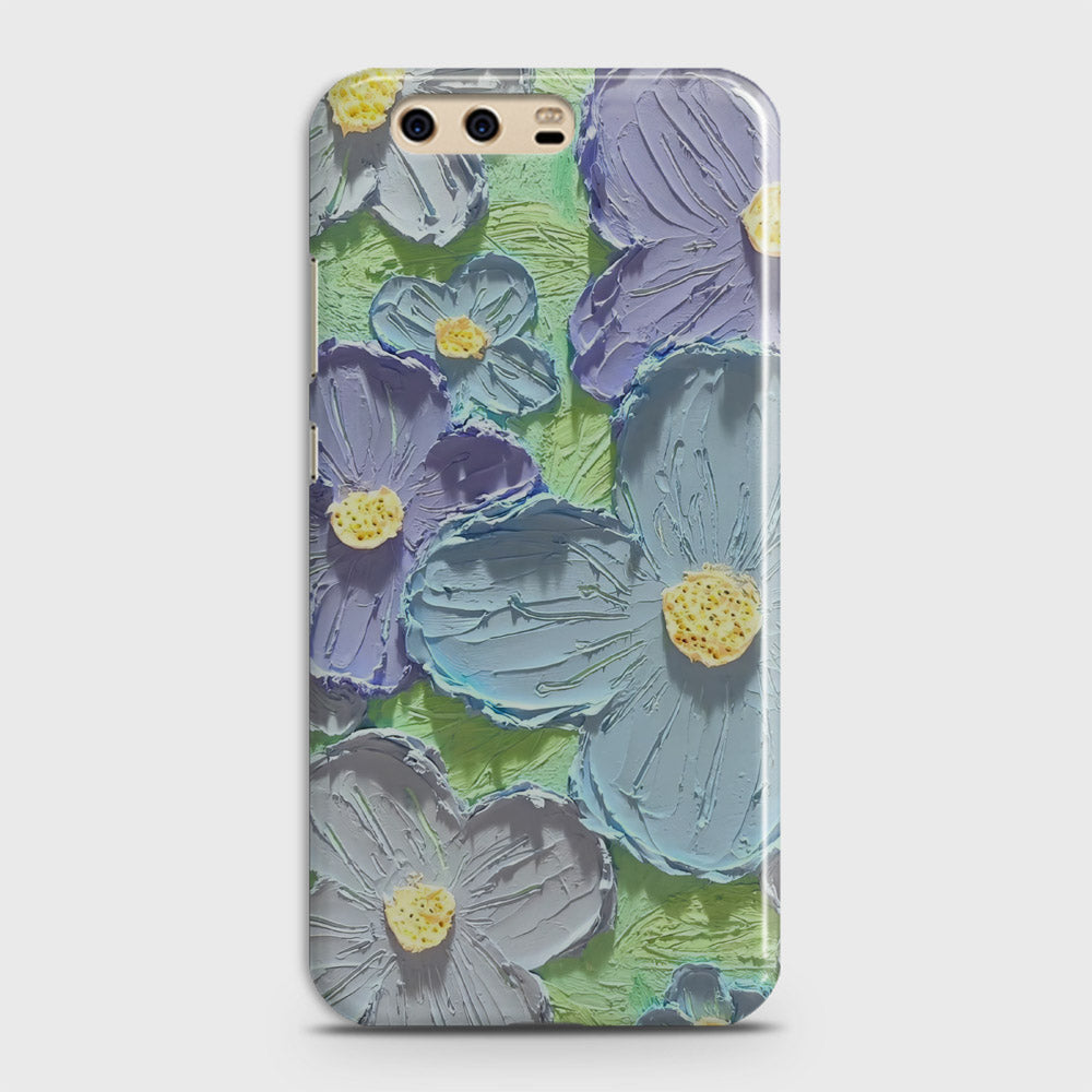 Huawei P10 Cover - Floral Series - Design 1 - Purple & Aqua - Matte Finish - Snap On Hard Case with LifeTime Colors Guarantee