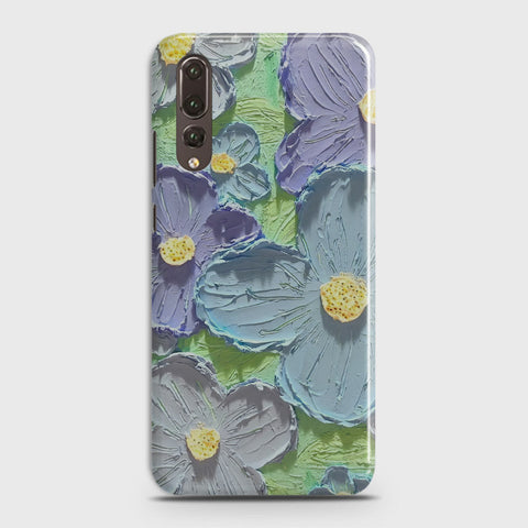 Huawei P20 Pro Cover - Floral Series - Design 1 - Purple & Aqua - Matte Finish - Snap On Hard Case with LifeTime Colors Guarantee