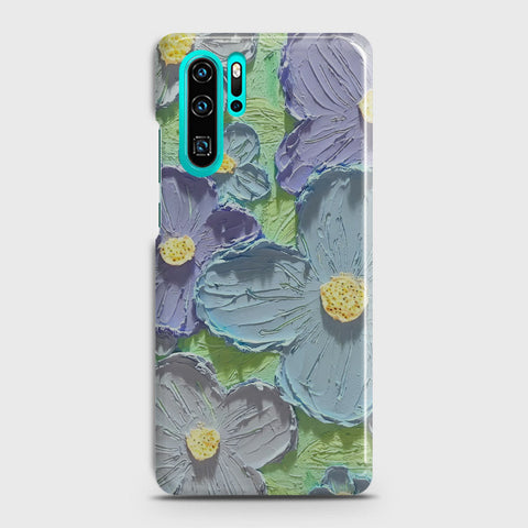 Huawei P30 Pro Cover - Floral Series - Design 1 - Purple & Aqua - Matte Finish - Snap On Hard Case with LifeTime Colors Guarantee