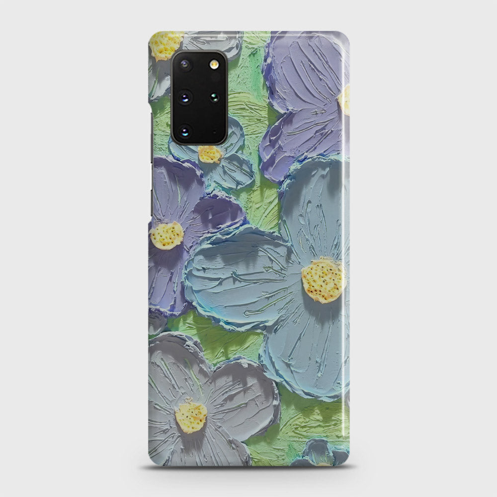 Samsung Galaxy S20 Plus Cover - Floral Series - Design 1 - Purple & Aqua - Matte Finish - Snap On Hard Case with LifeTime Colors Guarantee