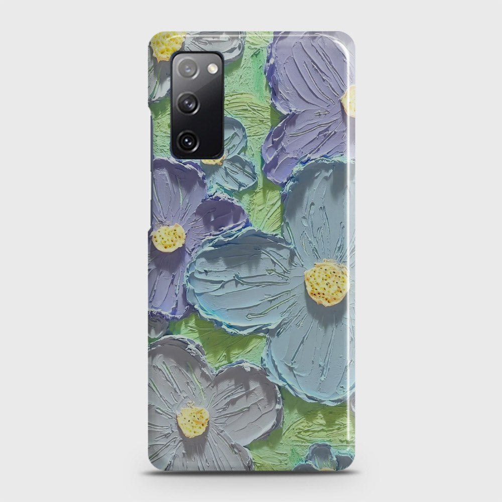 Samsung Galaxy S20 FE Cover - Floral Series - Design 1 - Purple & Aqua - Matte Finish - Snap On Hard Case with LifeTime Colors Guarantee