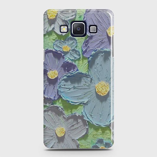 Samsung Galaxy A5 2015 Cover - Floral Series - Design 1 - Purple & Aqua - Matte Finish - Snap On Hard Case with LifeTime Colors Guarantee