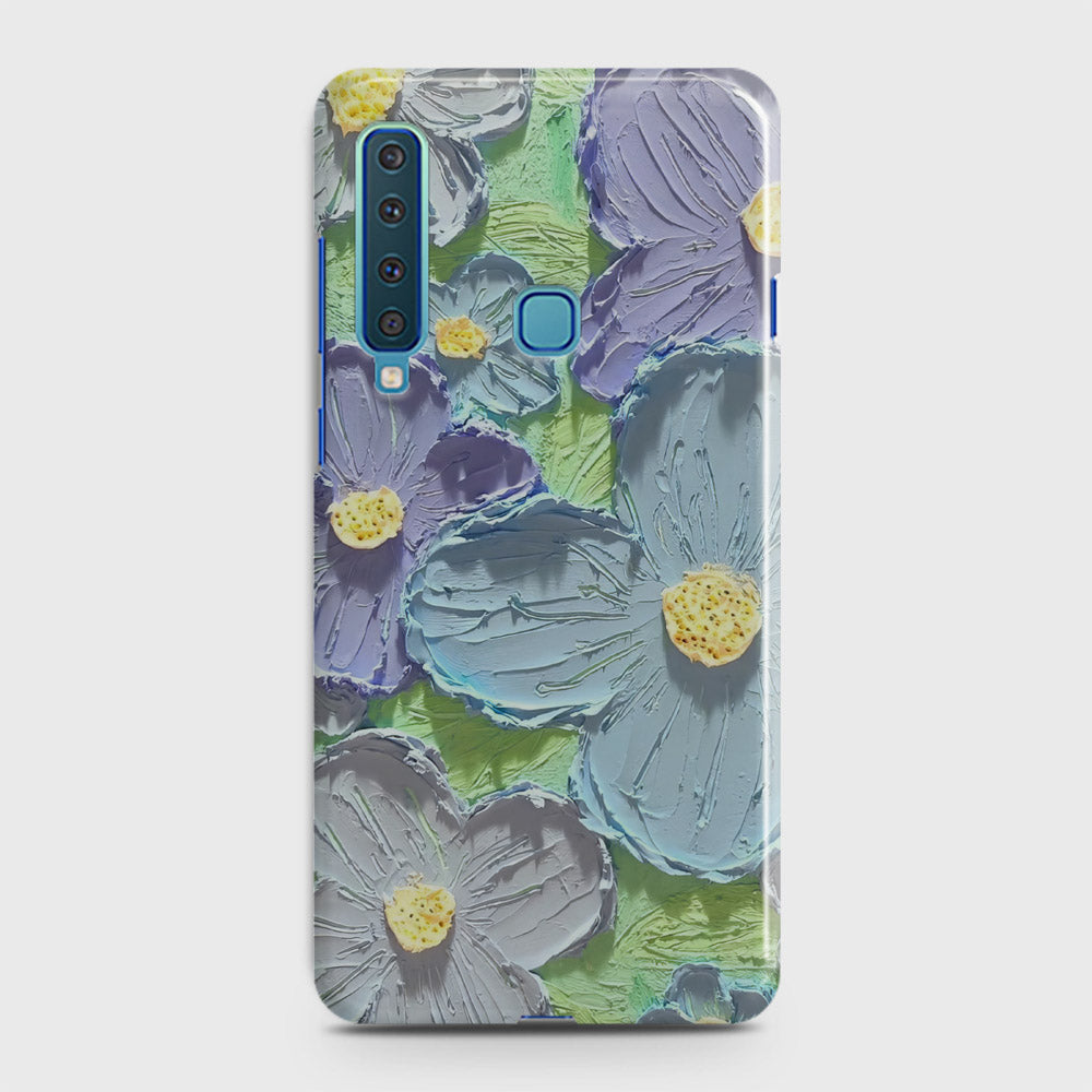 Samsung Galaxy A9 Star Pro Cover - Floral Series - Design 1 - Purple & Aqua - Matte Finish - Snap On Hard Case with LifeTime Colors Guarantee