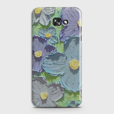 Samsung Galaxy A5 2017 Cover - Floral Series - Design 1 - Purple & Aqua - Matte Finish - Snap On Hard Case with LifeTime Colors Guarantee