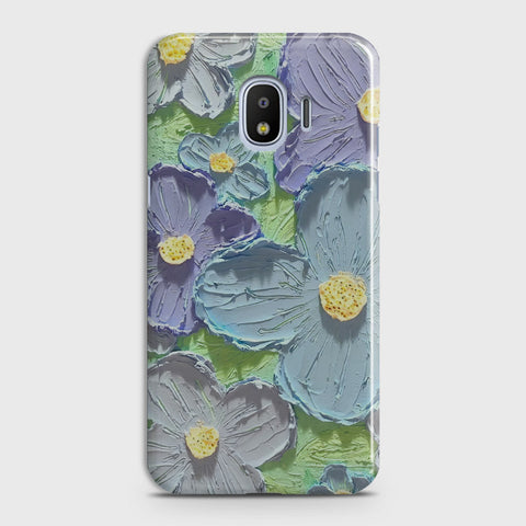 Samsung Galaxy Grand Prime Pro / J2 Pro 2018 Cover - Floral Series - Design 1 - Purple & Aqua - Matte Finish - Snap On Hard Case with LifeTime Colors Guarantee