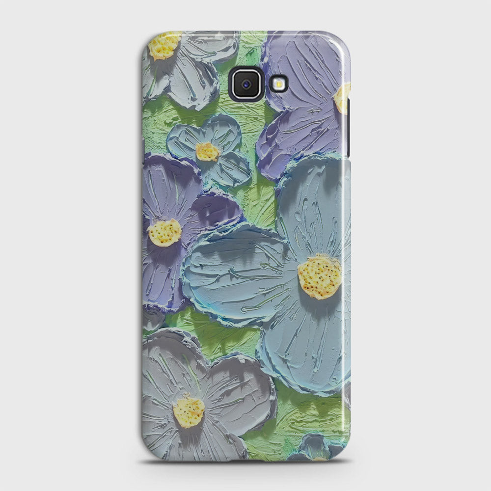 Samsung Galaxy J5 Prime Cover - Floral Series - Design 1 - Purple & Aqua - Matte Finish - Snap On Hard Case with LifeTime Colors Guarantee