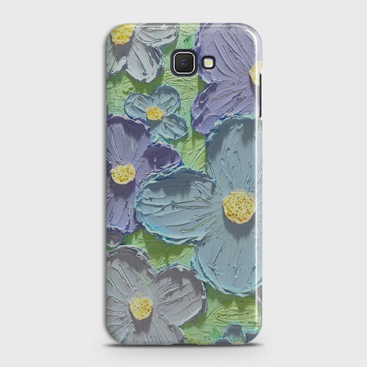 Samsung Galaxy J7 Prime Cover - Floral Series - Design 1 - Purple & Aqua - Matte Finish - Snap On Hard Case with LifeTime Colors Guarantee