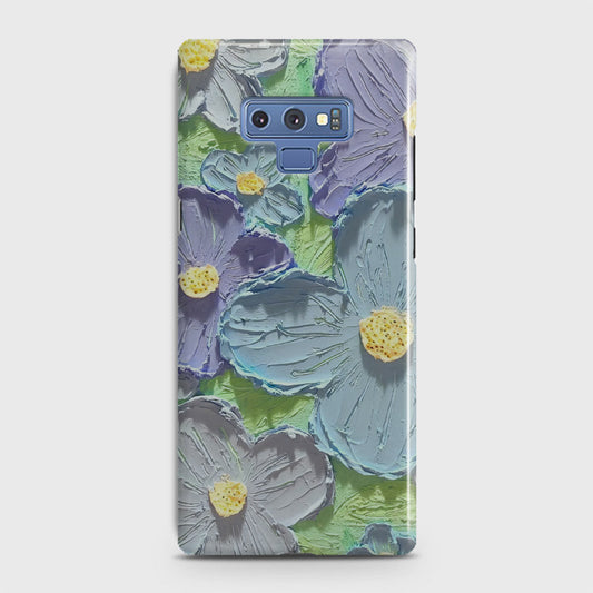 Samsung Galaxy Note 9 Cover - Floral Series - Design 1 - Purple & Aqua - Matte Finish - Snap On Hard Case with LifeTime Colors Guarantee