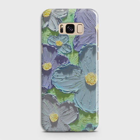 Samsung Galaxy S8 Cover - Floral Series - Design 1 - Purple & Aqua - Matte Finish - Snap On Hard Case with LifeTime Colors Guarantee