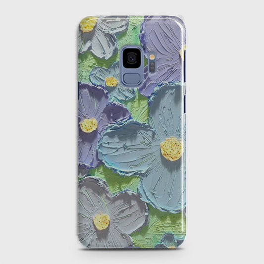 Samsung Galaxy S9 Cover - Floral Series - Design 1 - Purple & Aqua - Matte Finish - Snap On Hard Case with LifeTime Colors Guarantee