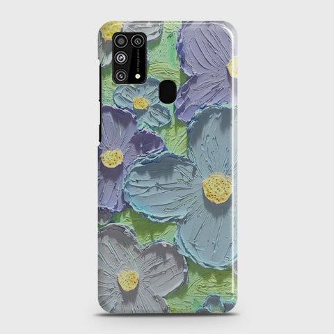 Samsung Galaxy M31 Cover - Floral Series - Design 1 - Purple & Aqua - Matte Finish - Snap On Hard Case with LifeTime Colors Guarantee