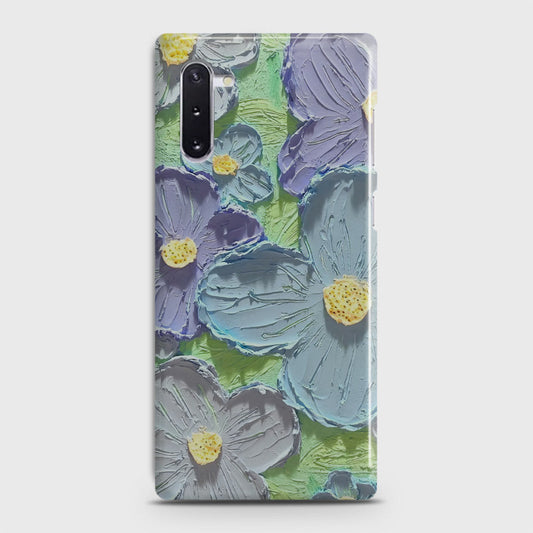 Samsung Galaxy Note 10 Cover - Floral Series - Design 1 - Purple & Aqua - Matte Finish - Snap On Hard Case with LifeTime Colors Guarantee (Fast Delivery)