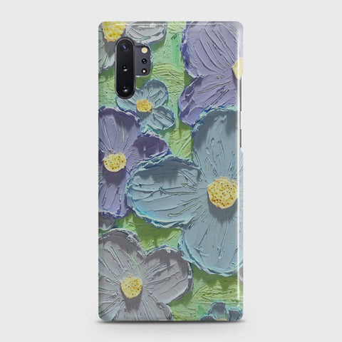 Samsung Galaxy Note 10 Plus Cover - Floral Series - Design 1 - Purple & Aqua - Matte Finish - Snap On Hard Case with LifeTime Colors Guarantee