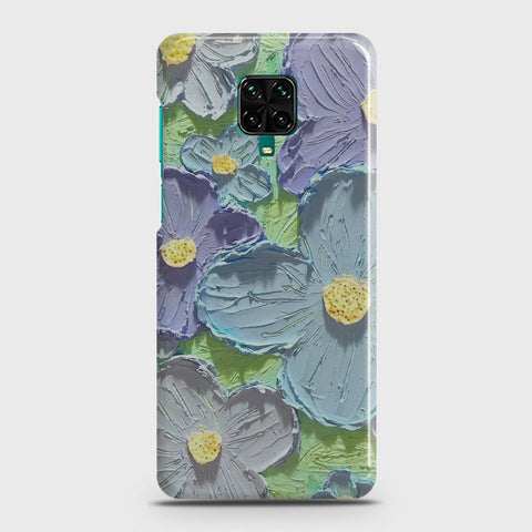 Xiaomi Redmi Note 9 Pro Cover - Floral Series - Design 1 - Purple & Aqua - Matte Finish - Snap On Hard Case with LifeTime Colors Guarantee