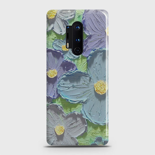 OnePlus 8 Pro Cover - Floral Series - Design 1 - Purple & Aqua - Matte Finish - Snap On Hard Case with LifeTime Colors Guarantee