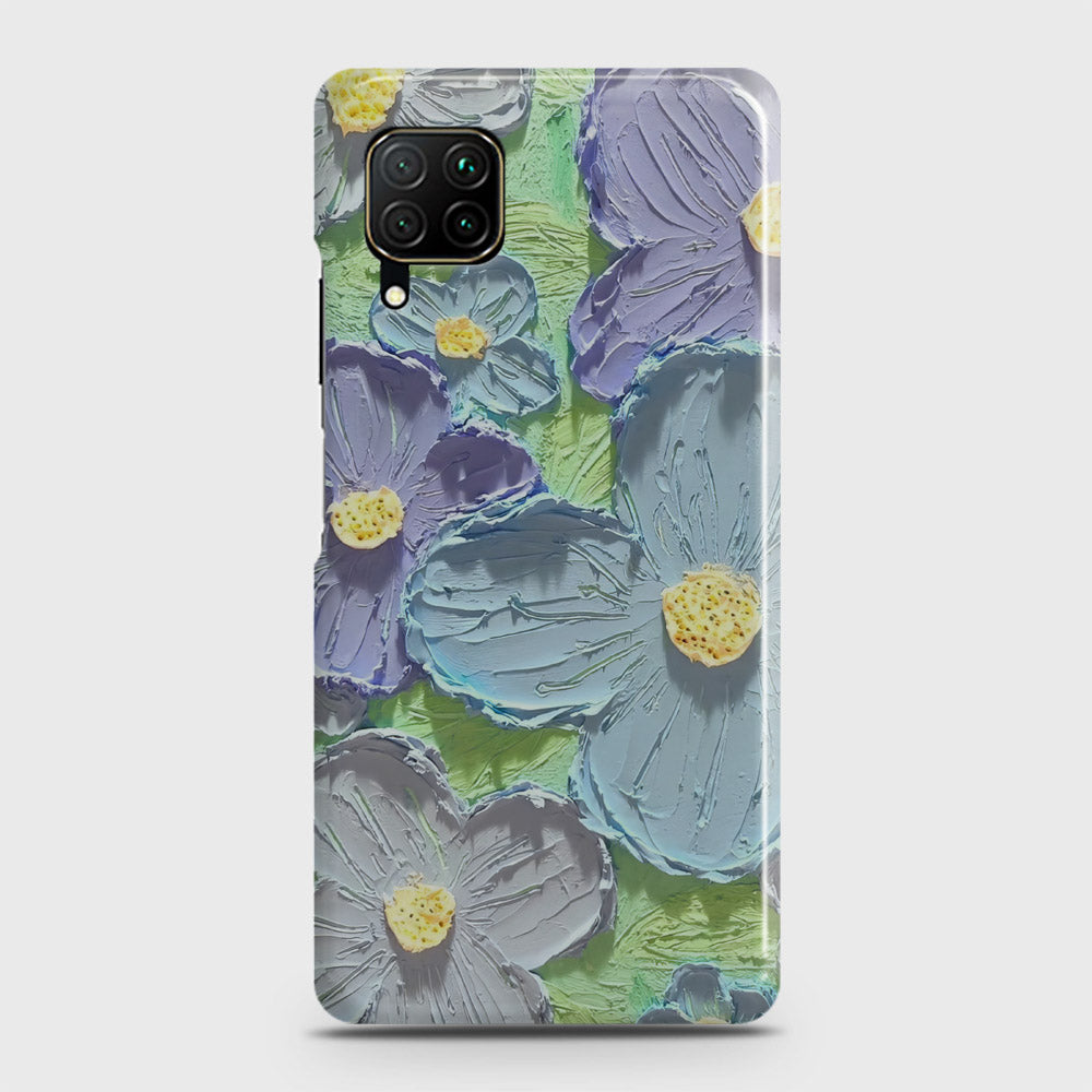 Huawei P40 lite Cover - Floral Series - Design 1 - Purple & Aqua - Matte Finish - Snap On Hard Case with LifeTime Colors Guarantee