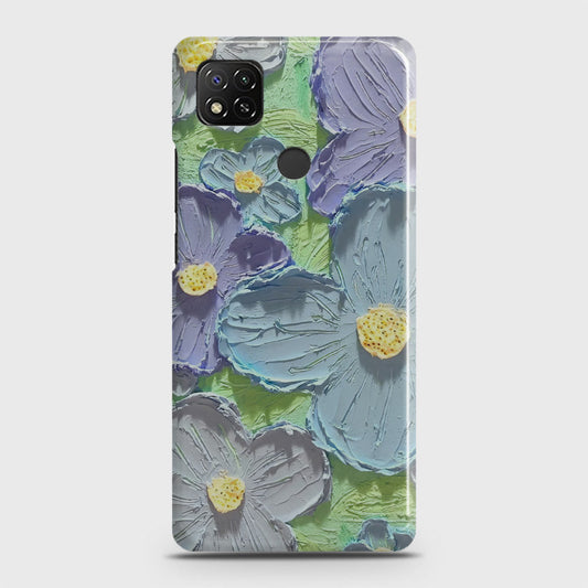 Xiaomi Redmi 9C Cover - Floral Series - Design 1 - Purple & Aqua - Matte Finish - Snap On Hard Case with LifeTime Colors Guarantee