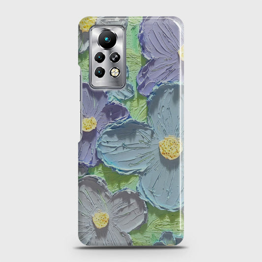 Infinix Note 11 Pro Cover - Floral Series - Design 1 - Purple & Aqua - Matte Finish - Snap On Hard Case with LifeTime Colors Guarantee