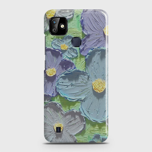 Infinix Smart HD 2021 Cover - Floral Series - Design 1 - Purple & Aqua - Matte Finish - Snap On Hard Case with LifeTime Colors Guarantee