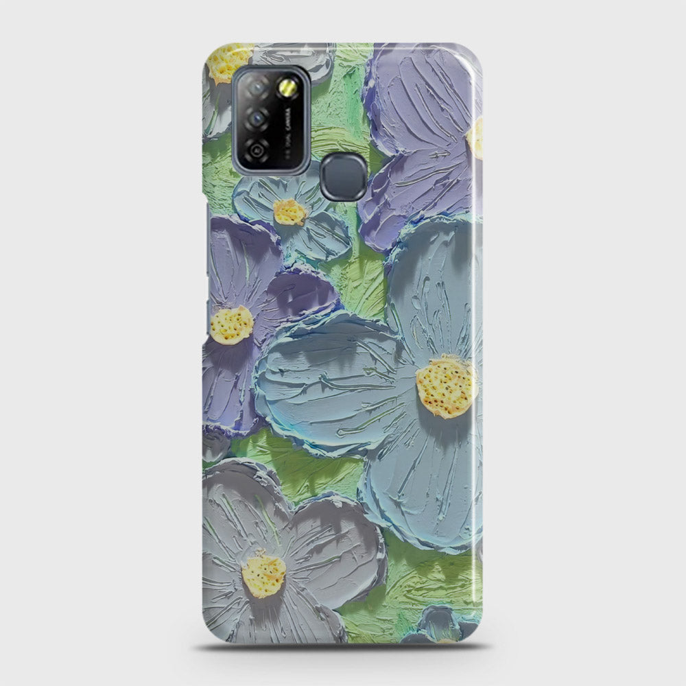 Infinix Smart 5 Cover - Floral Series - Design 1 - Purple & Aqua - Matte Finish - Snap On Hard Case with LifeTime Colors Guarantee