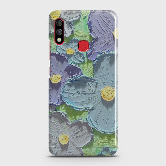 Infinix Hot 7 Pro Cover - Floral Series - Design 1 - Purple & Aqua - Matte Finish - Snap On Hard Case with LifeTime Colors Guarantee