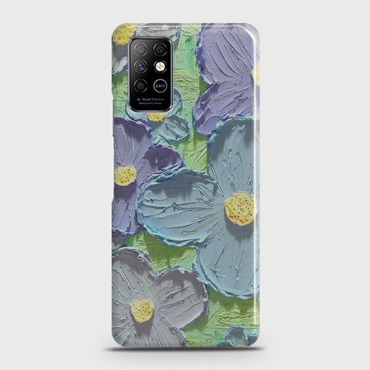 Infinix Note 8 Cover - Floral Series - Design 1 - Purple & Aqua - Matte Finish - Snap On Hard Case with LifeTime Colors Guarantee