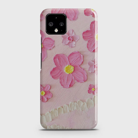 Google Pixel 4 Cover - Floral Series - Design 2 - Pink - Matte Finish - Snap On Hard Case with LifeTime Colors Guarantee