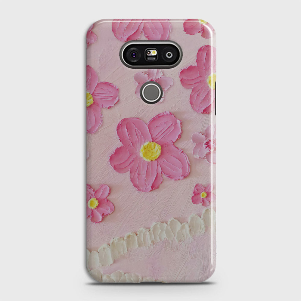 LG G5 Cover - Floral Series  - Design 2 - Pink - Matte Finish - Snap On Hard Case with LifeTime Colors Guarantee