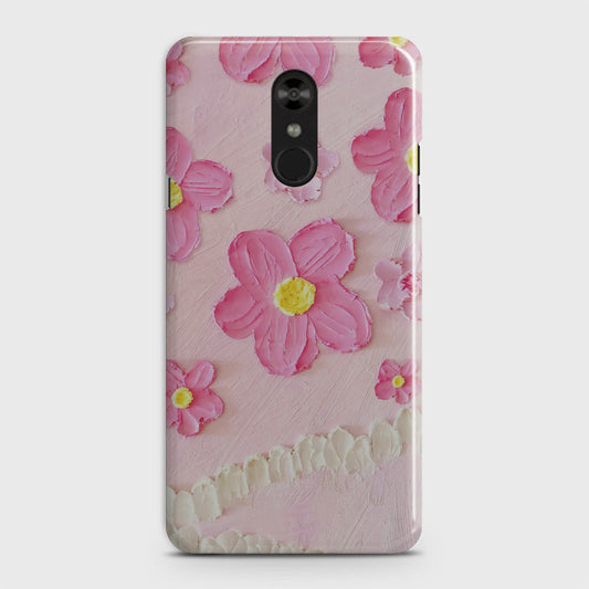 LG Stylo 4 Cover - Floral Series  - Design 2 - Pink - Matte Finish - Snap On Hard Case with LifeTime Colors Guarantee