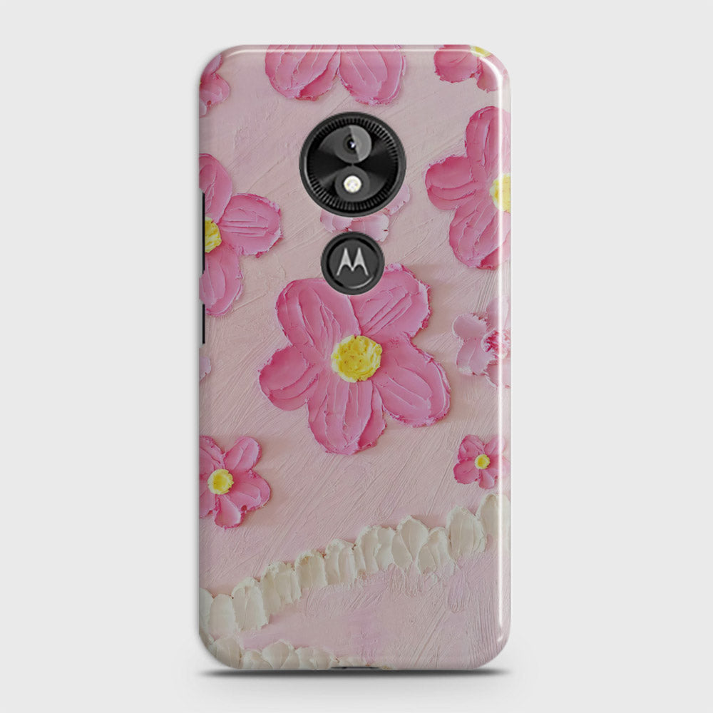 Motorola Moto E5 / G6 Play Cover - Floral Series - Design 2 - Pink - Matte Finish - Snap On Hard Case with LifeTime Colors Guarantee