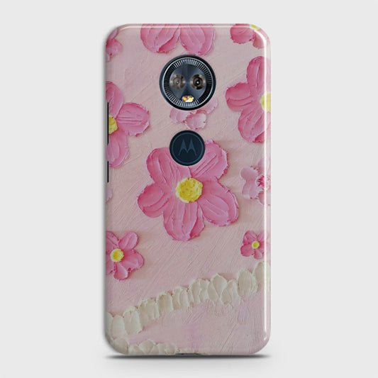 Motorola E5 Plus Cover - Floral Series - Design 2 - Pink - Matte Finish - Snap On Hard Case with LifeTime Colors Guarantee