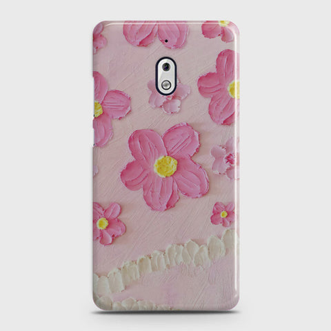 Nokia 2.1 Cover - Floral Series - Design 2 - Pink - Matte Finish - Snap On Hard Case with LifeTime Colors Guarantee