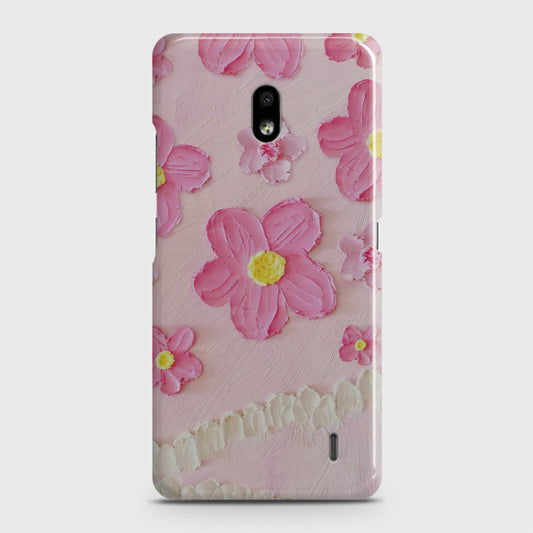 Nokia 2.2 Cover - Floral Series - Design 2 - Pink - Matte Finish - Snap On Hard Case with LifeTime Colors Guarantee