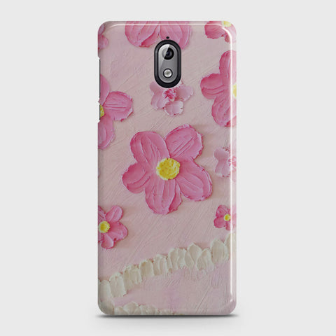 Nokia 3.1 Cover - Floral Series - Design 2 - Pink - Matte Finish - Snap On Hard Case with LifeTime Colors Guarantee